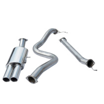 Ford Fiesta Mk7 ST180 & ST200 13- 3 Catback Sportavgassystem (Ej Ljuddämpat) Twin Tailpipe Cobra Sport